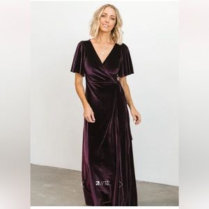 Floor length wrap dress